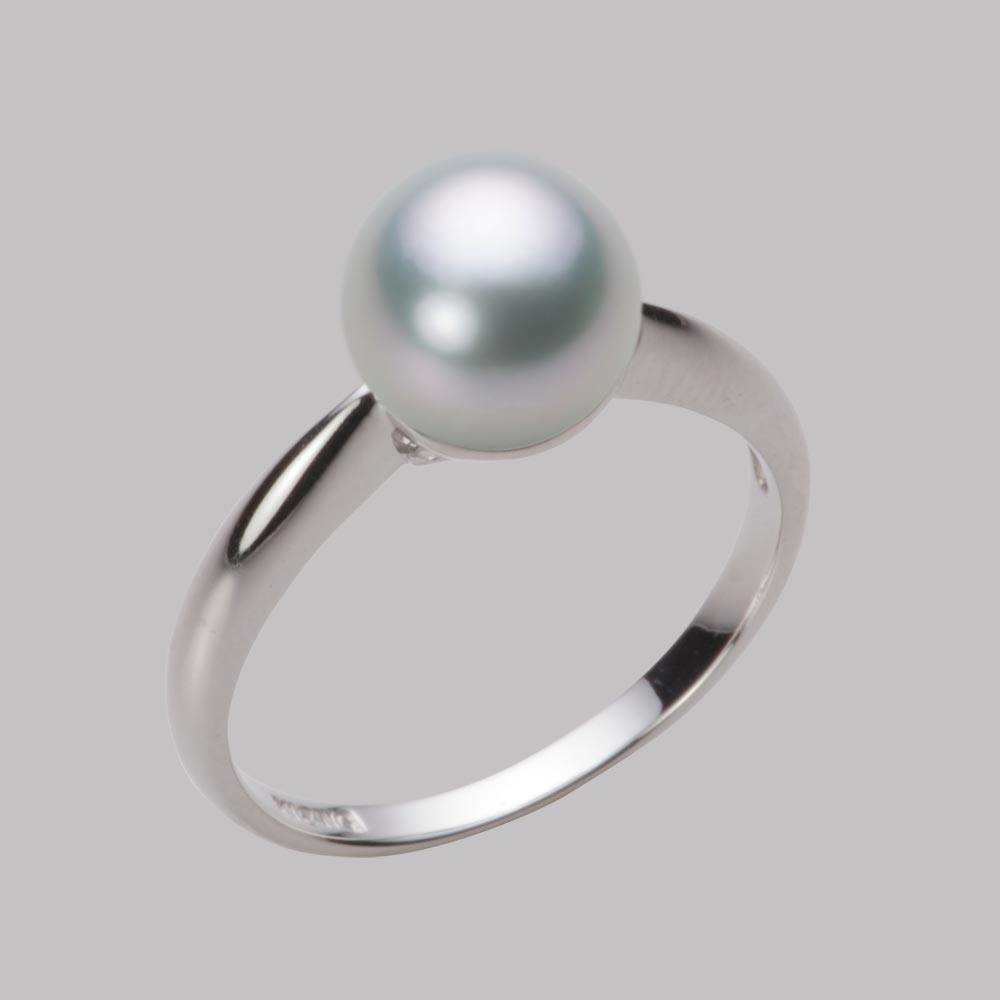 8.0mmアコヤ真珠リング（シルバーグレー）