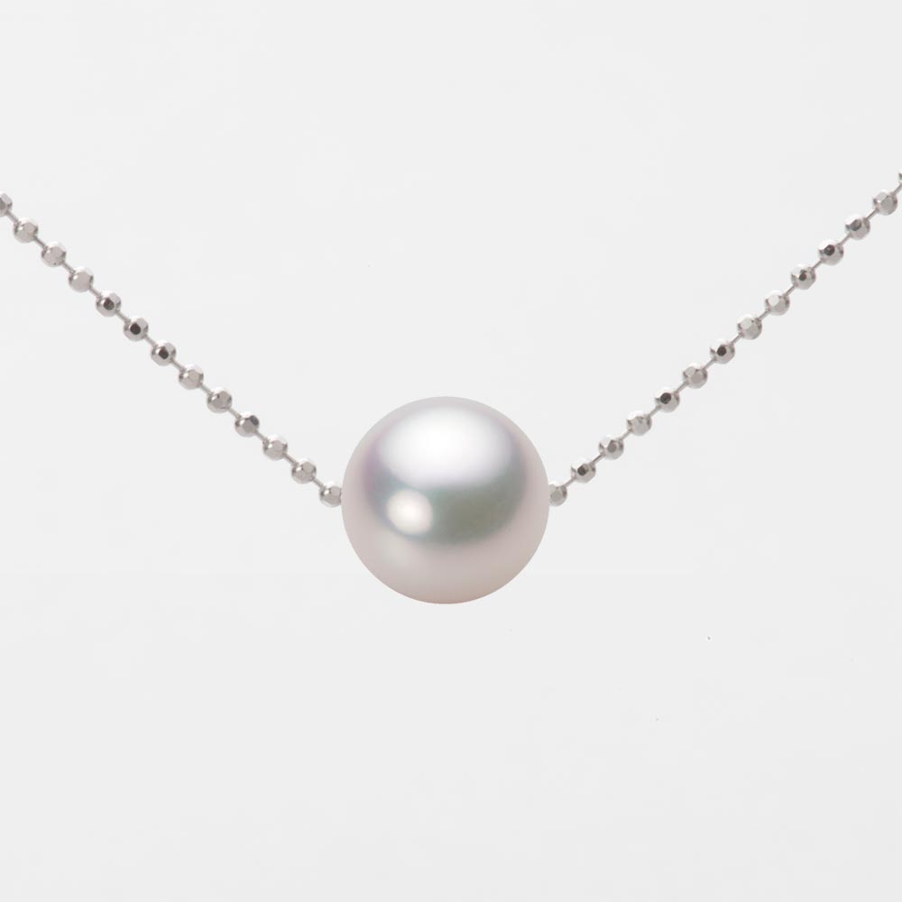 8.0mmアコヤ真珠ペンダント （ホワイトピンク・マリン）