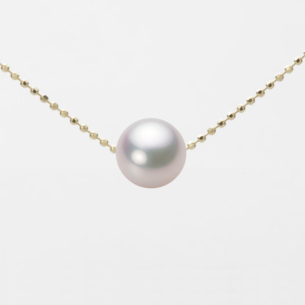 8.0mmアコヤ真珠ペンダント （ホワイトピンク・マリン）