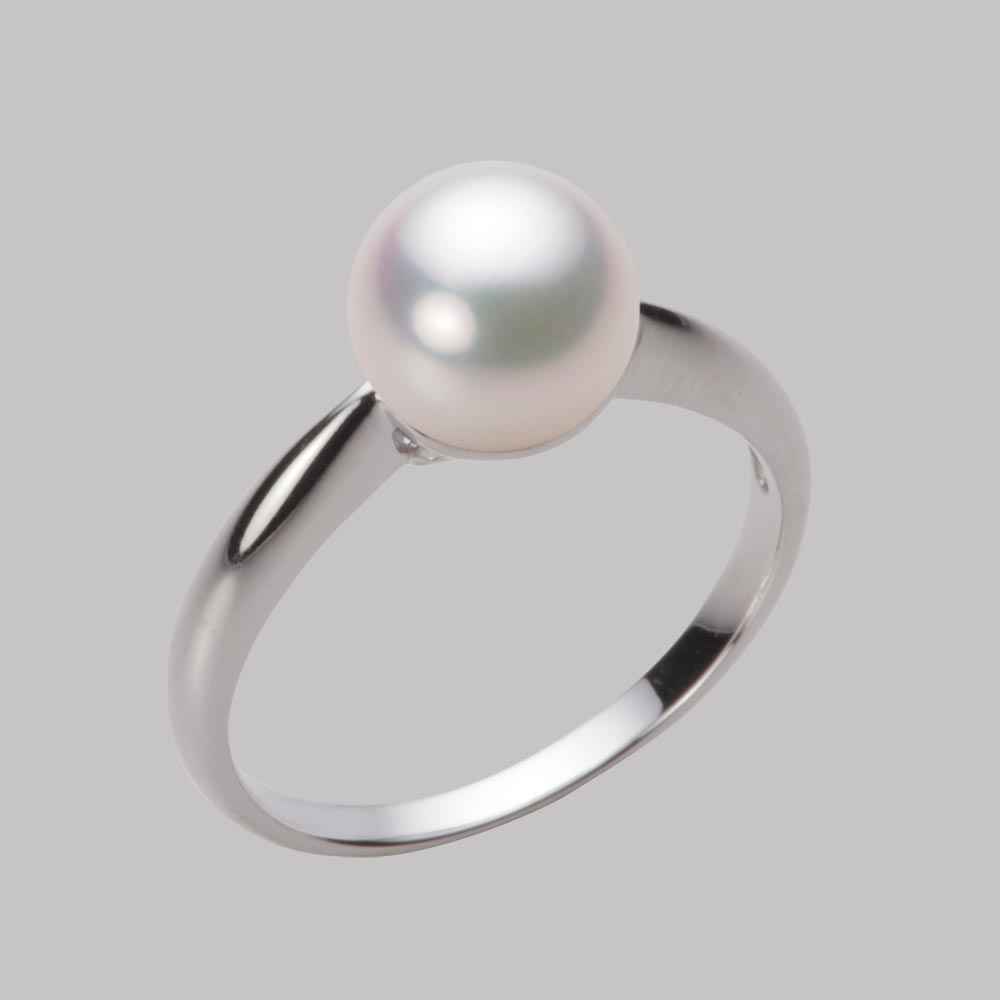 8.0mmアコヤ真珠リング（ホワイトピンク・マリン）