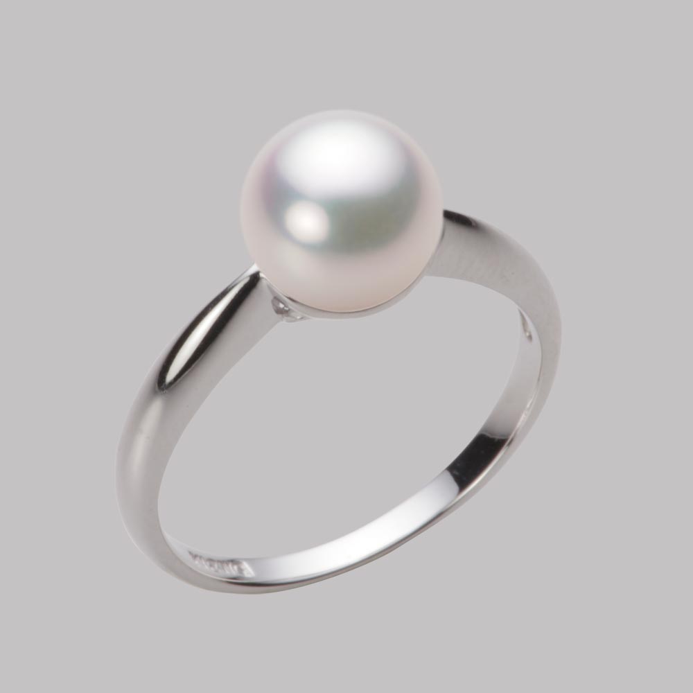 8.0mmアコヤ真珠リング（ホワイトピンク・マリン）