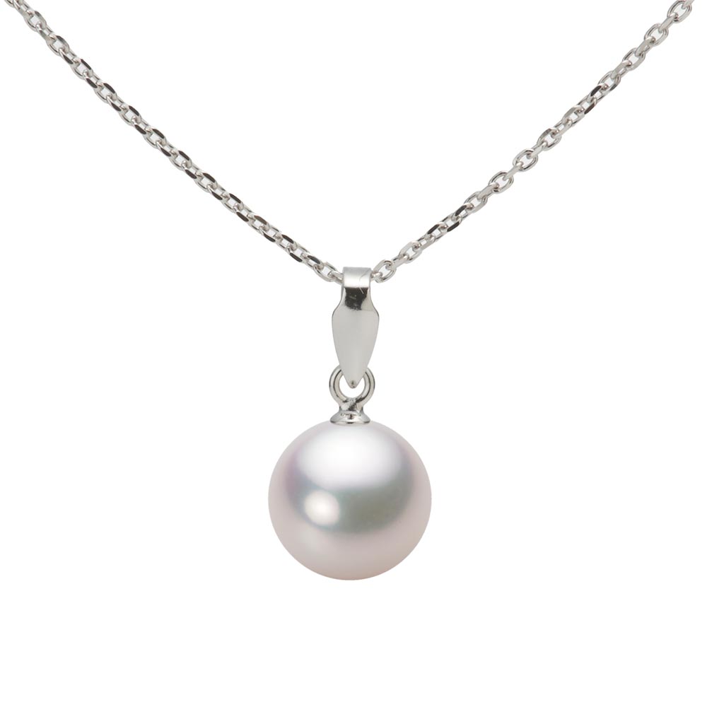 8.0mmアコヤ真珠ペンダント （ホワイトピンク・マリン）