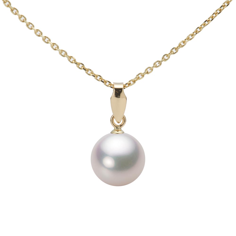 8.0mmアコヤ真珠ペンダント （ホワイトピンク・マリン）