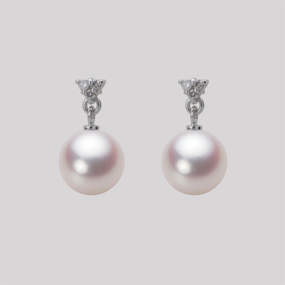 8.0mmアコヤ真珠ピアス（ホワイトピンク・ロゼ）