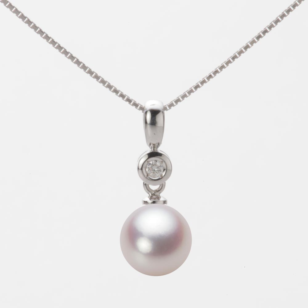 8.0mmアコヤ真珠ペンダント（ホワイトピンク・ロゼ）