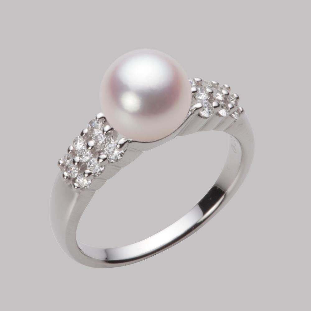 8.0mmアコヤ真珠リング（ホワイトピンク・ロゼ）
