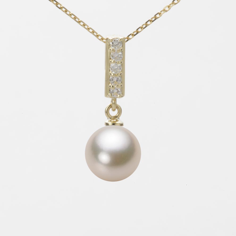 8.0mmアコヤ真珠ペンダント（シャンパンゴールド）