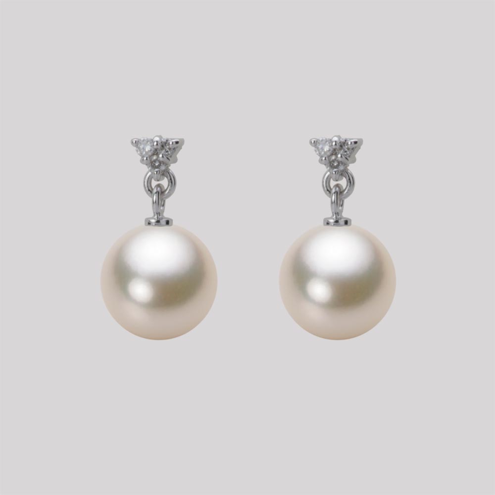 8.0mmアコヤ真珠ピアス（シャンパンゴールド）