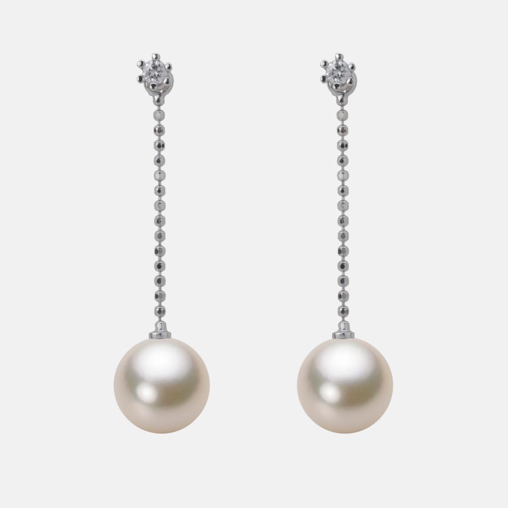 8.0mmアコヤ真珠ピアス（シャンパンゴールド）