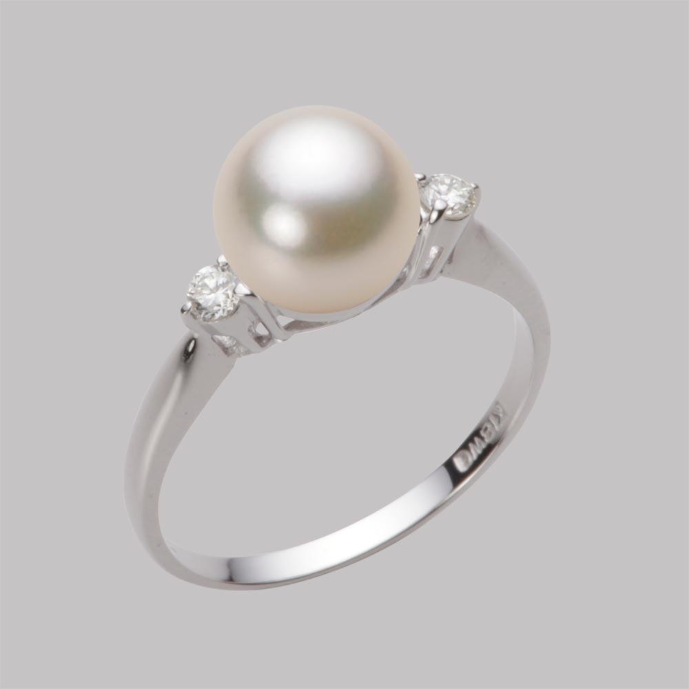 8.0mmアコヤ真珠リング（シャンパンゴールド）