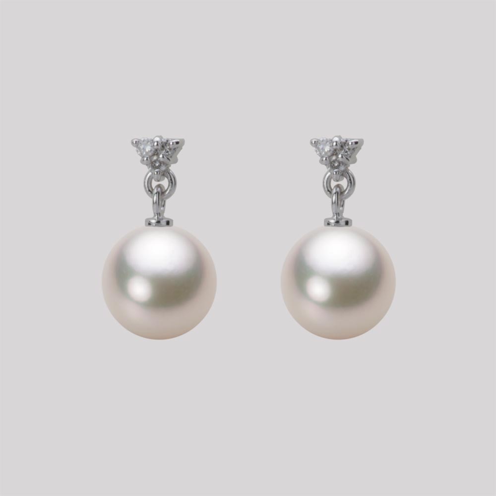 8.0mmアコヤ真珠ピアス（シャンパンホワイト）