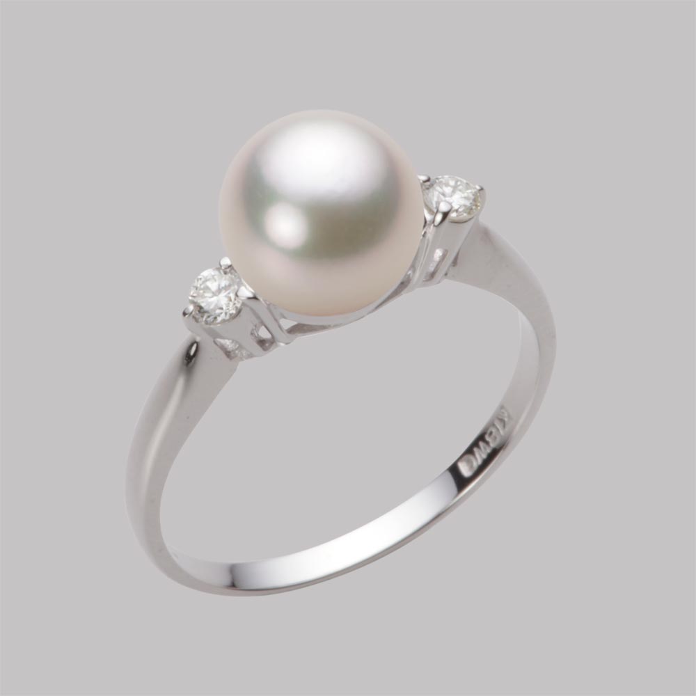 8.0mmアコヤ真珠リング（シャンパンホワイト）