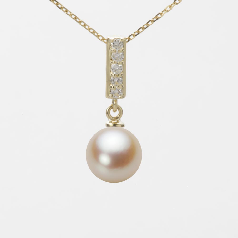 8.0mmアコヤ真珠ペンダント（ナチュラルゴールド）