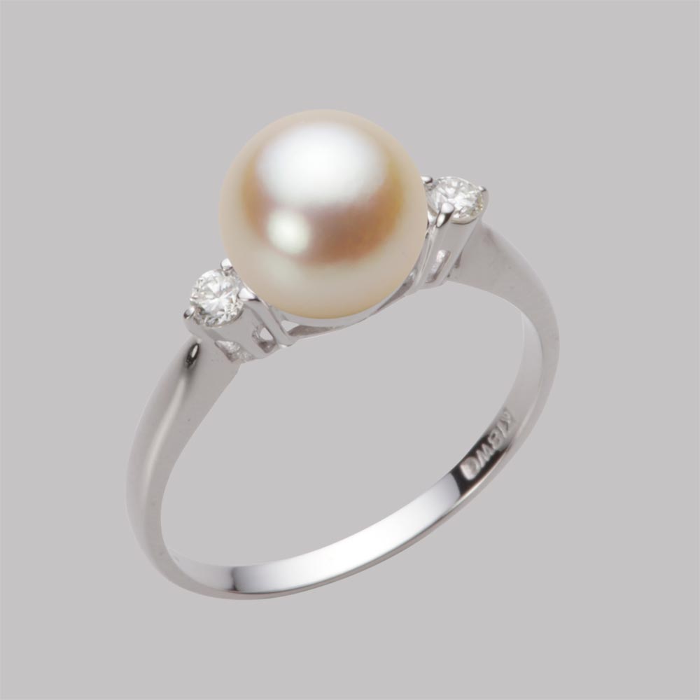 8.0mmアコヤ真珠リング（ナチュラルゴールド）