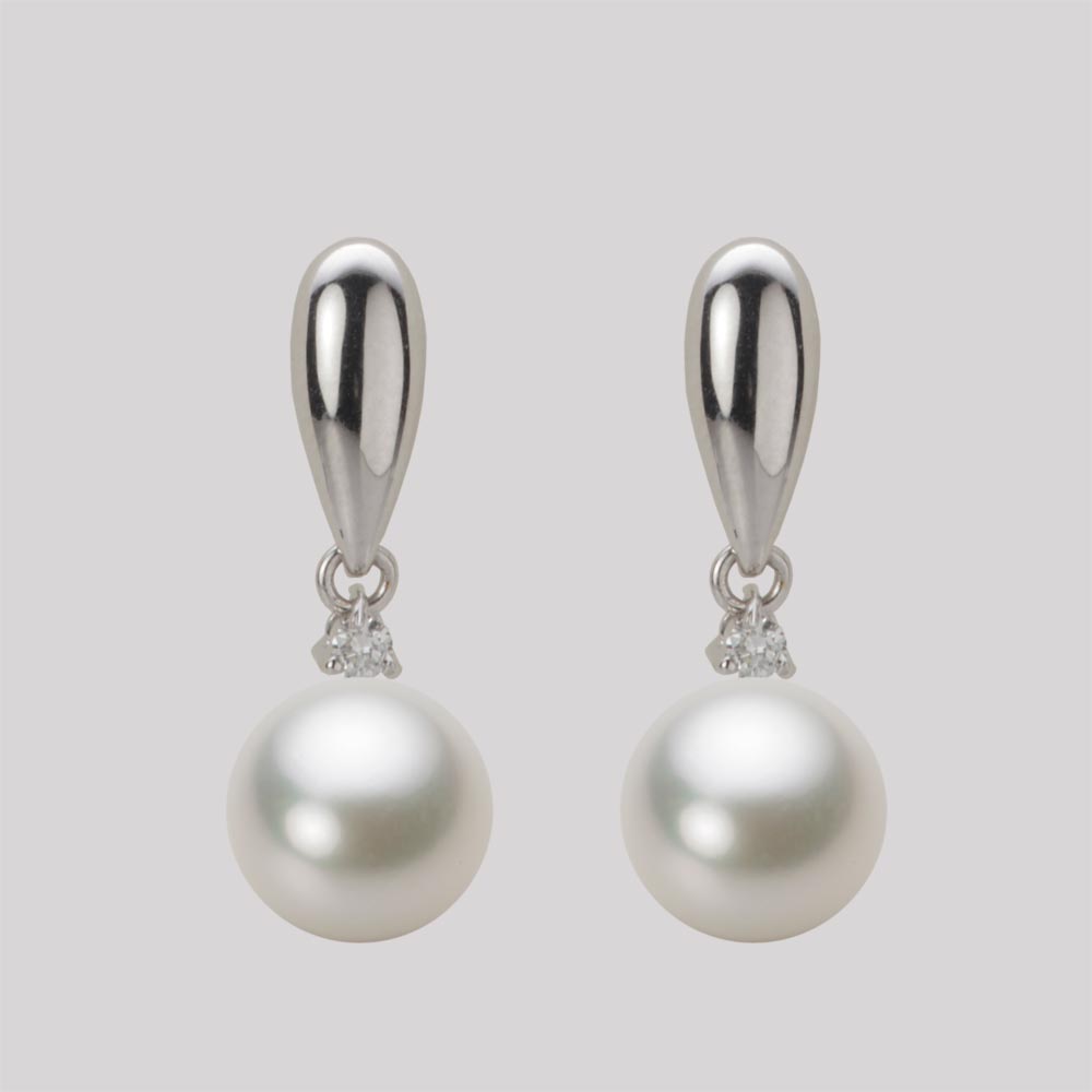 8.0mmアコヤ真珠ピアス（ナチュラルホワイト）