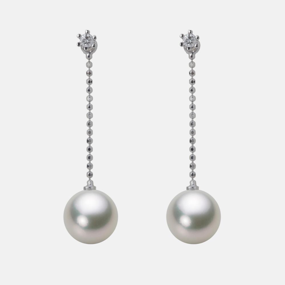 8.0mmアコヤ真珠ピアス（シルバーグレー）