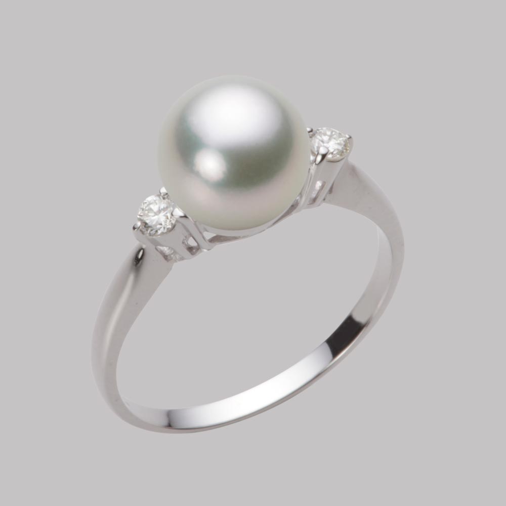 8.0mmアコヤ真珠リング（シルバーグレー）