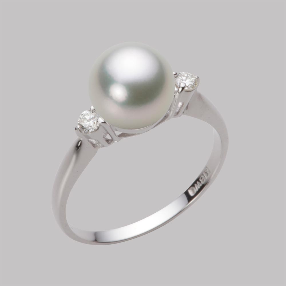 8.0mmアコヤ真珠リング（シルバーグレー）