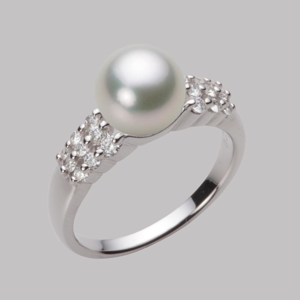 8.0mmアコヤ真珠リング（シルバーグレー）