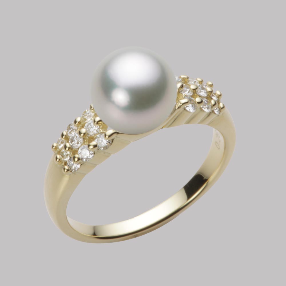 8.0mmアコヤ真珠リング（シルバーグレー）