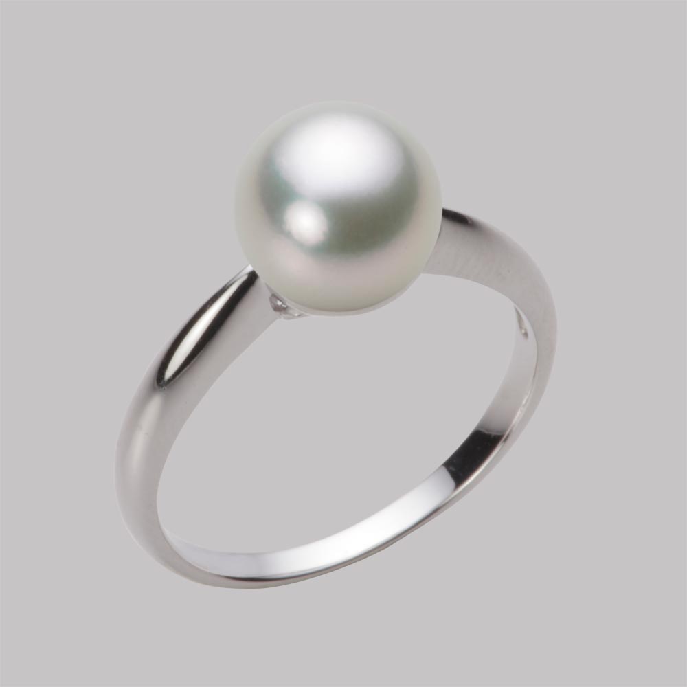8.0mmアコヤ真珠リング（シルバーグレー）