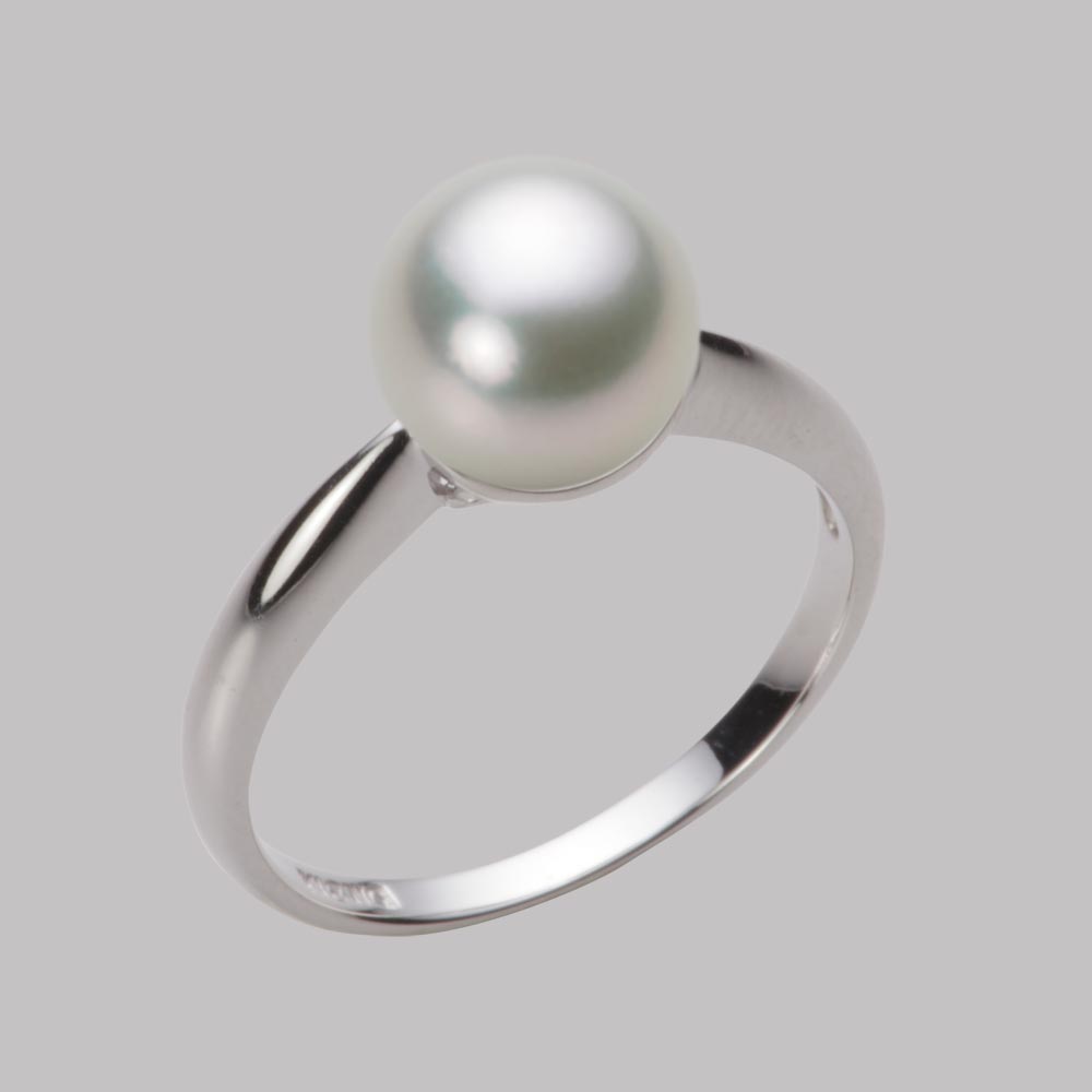 8.0mmアコヤ真珠リング（シルバーグレー）