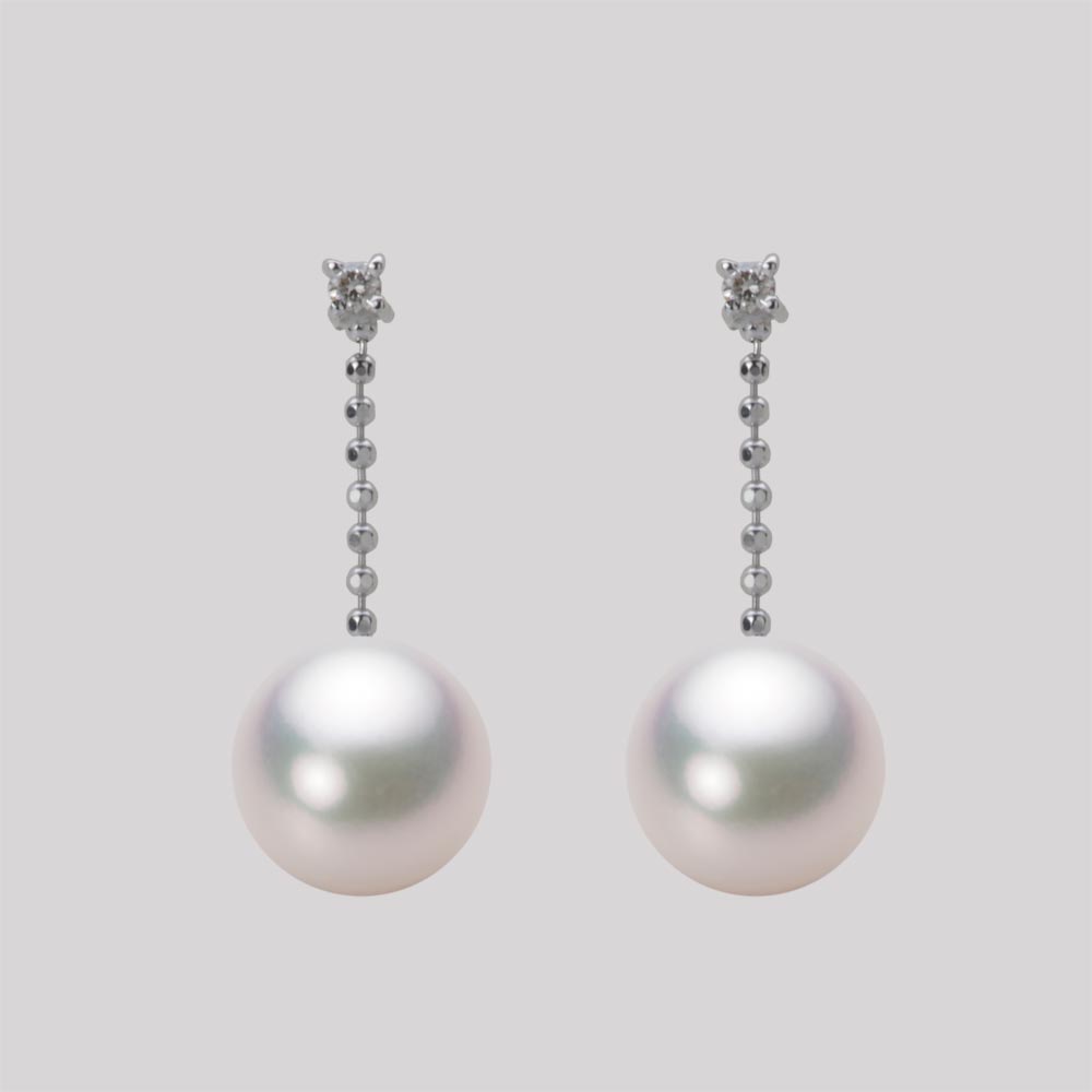 8.0mmアコヤ真珠ピアス（ホワイトピンク・マリン）
