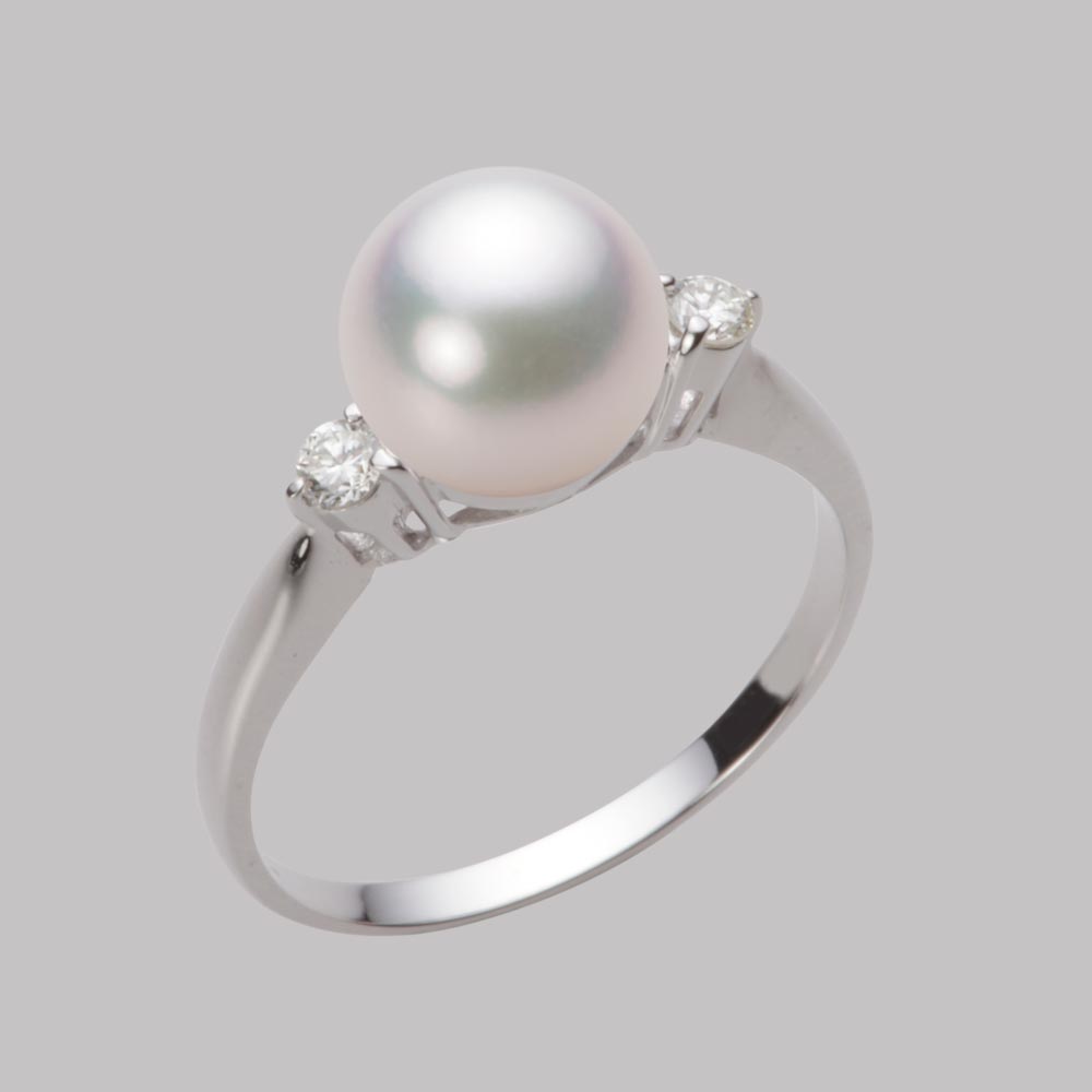 8.0mmアコヤ真珠リング（ホワイトピンク・マリン）