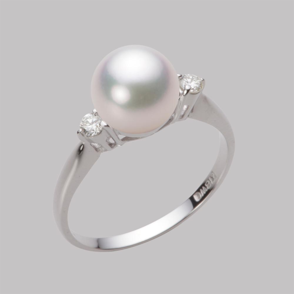 8.0mmアコヤ真珠リング（ホワイトピンク・マリン）