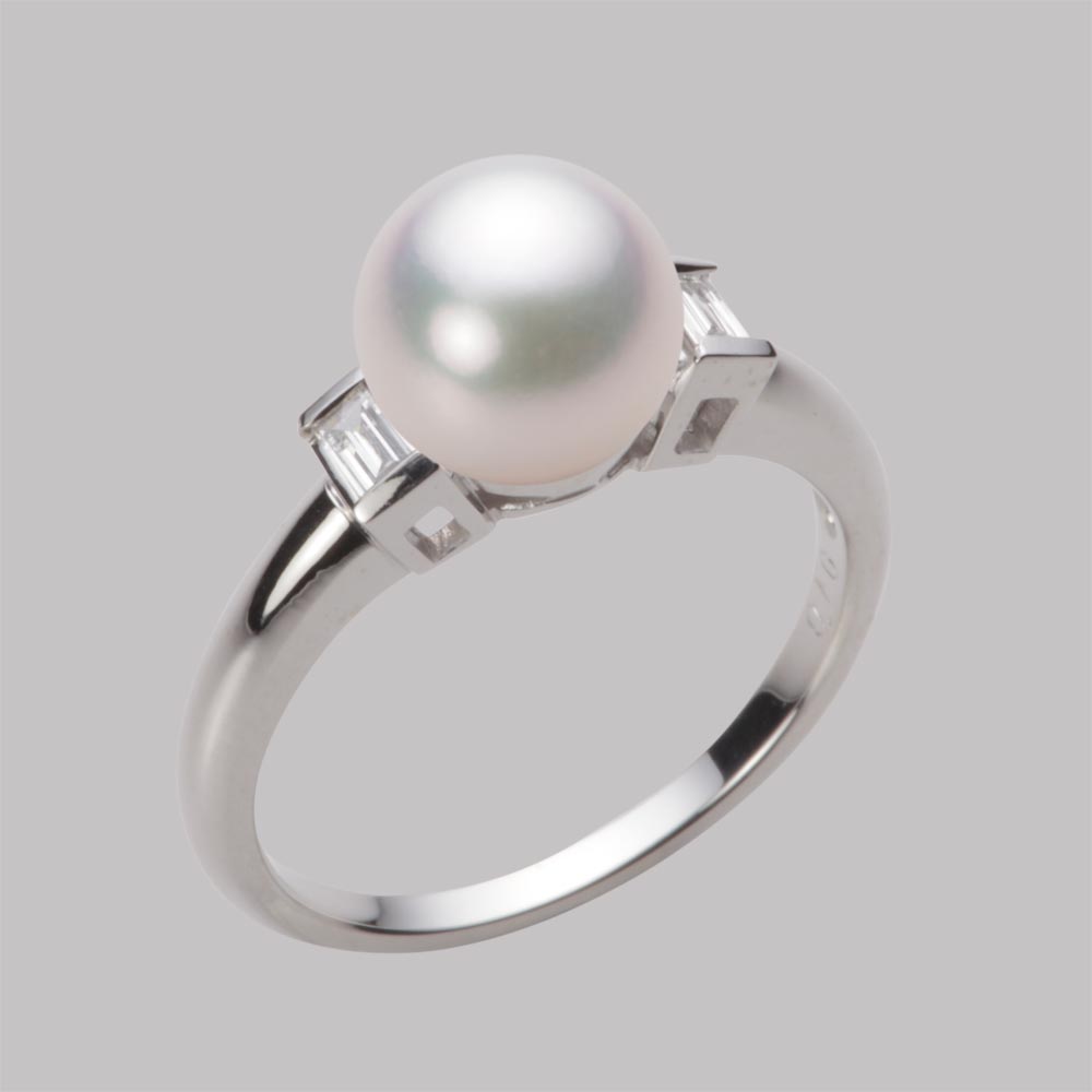 8.0mmアコヤ真珠リング（ホワイトピンク・マリン）