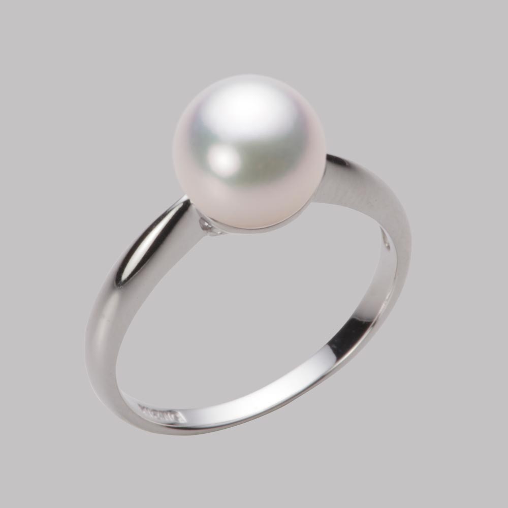8.0mmアコヤ真珠リング（ホワイトピンク・マリン）