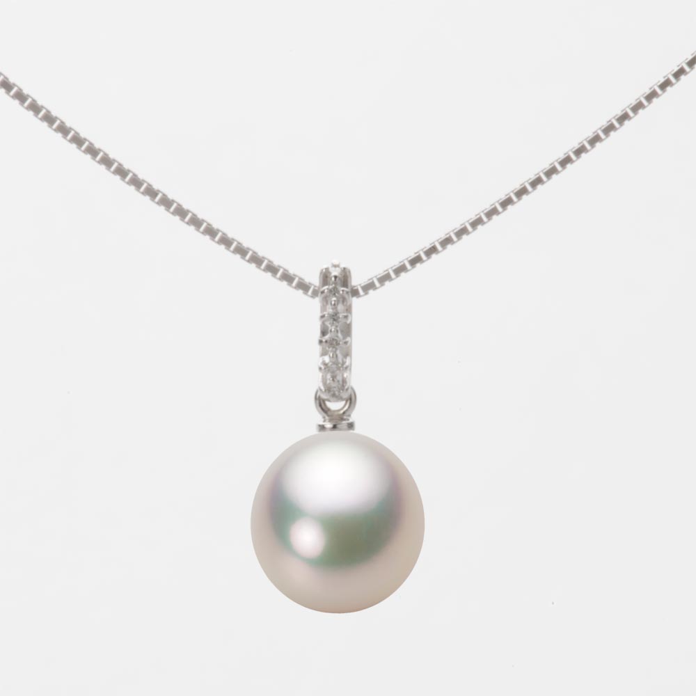 8.5mm アコヤ真珠ペンダント （シャンパンホワイト）