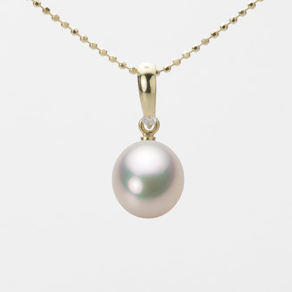 8.5mm アコヤ真珠ペンダント （シャンパンホワイト）