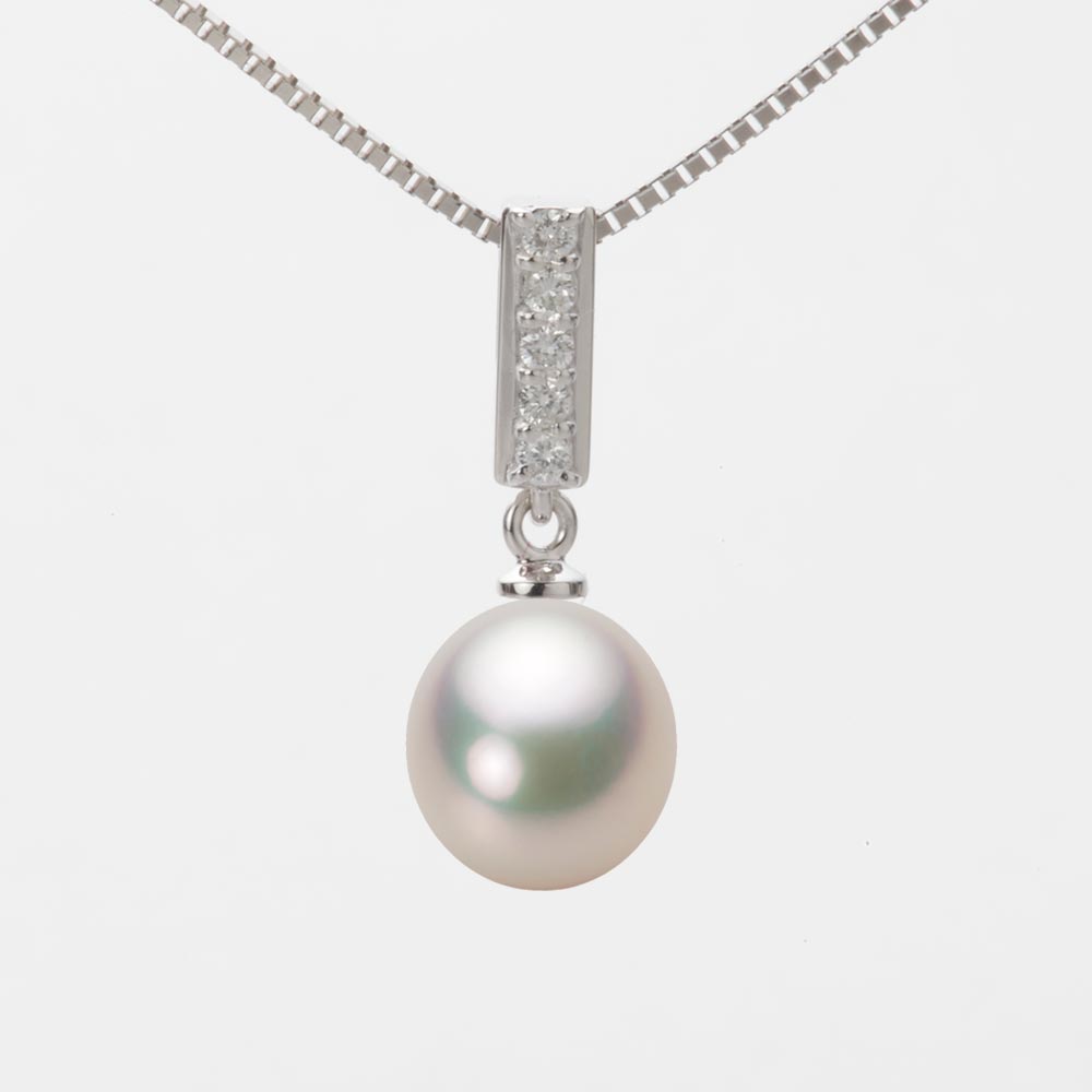 8.5mm アコヤ真珠ペンダント （シャンパンホワイト）