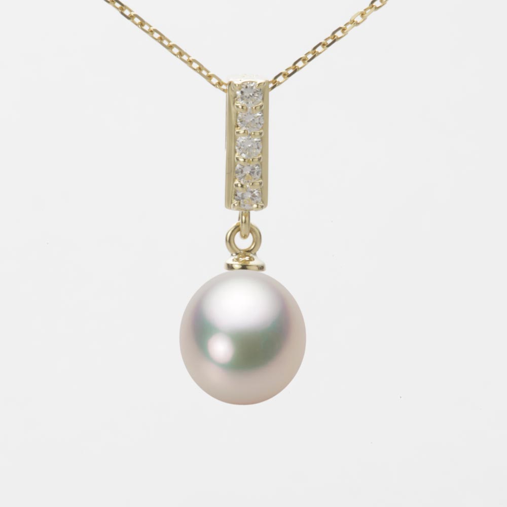 8.5mm アコヤ真珠ペンダント （シャンパンホワイト）