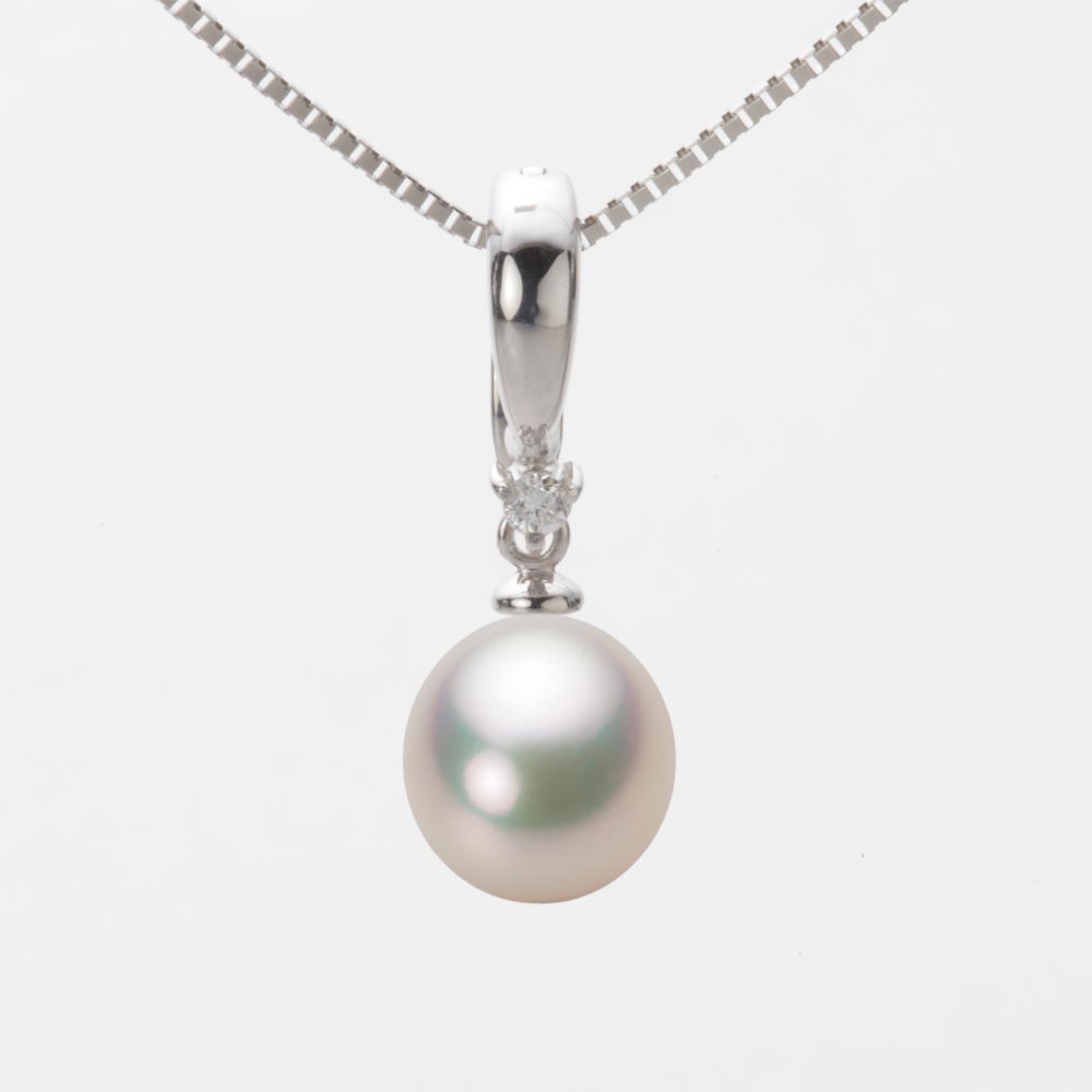 8.5mm アコヤ真珠ペンダント （シャンパンホワイト）