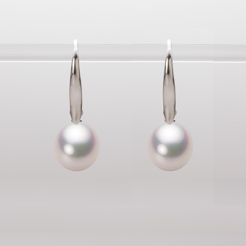 8.5mm アコヤ真珠ピアス （ホワイトピンク・マリン）