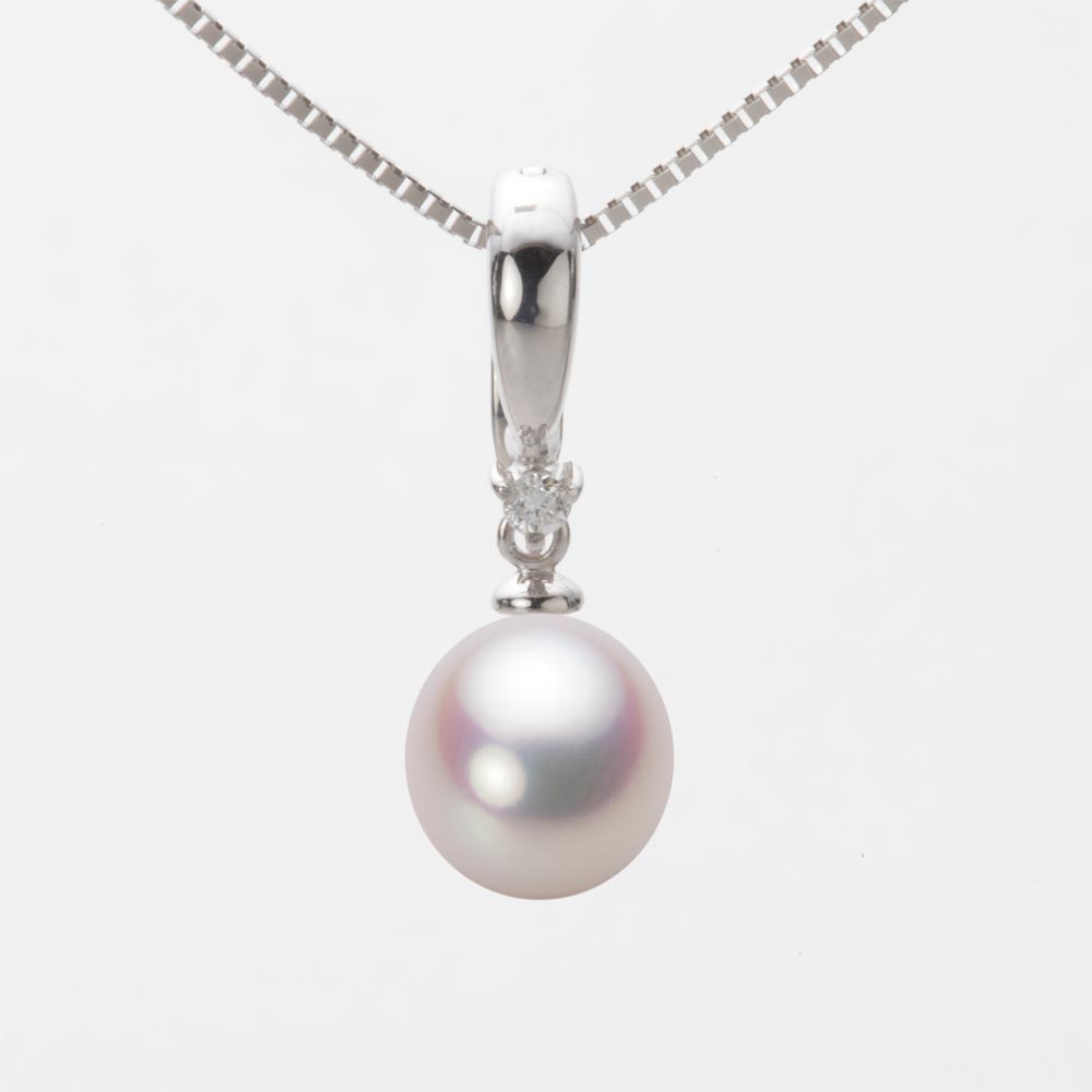 8.5mm アコヤ真珠ペンダント （ホワイトピンク・ロゼ）