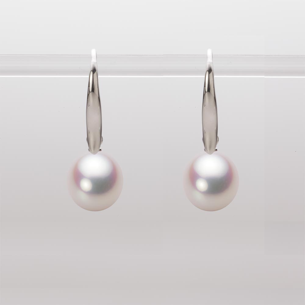8.5mm アコヤ真珠ピアス （ホワイトピンク・ロゼ）