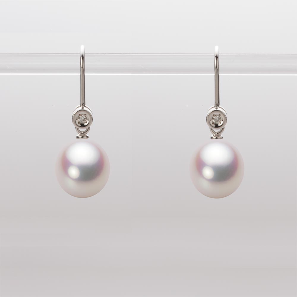 8.5mm アコヤ真珠ピアス （ホワイトピンク・ロゼ）