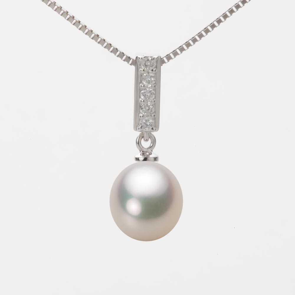 8.5mm アコヤ真珠ペンダント （シャンパンホワイト）