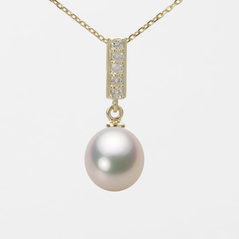 8.5mm アコヤ真珠ペンダント （シャンパンホワイト）