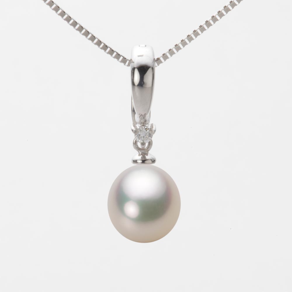 8.5mm アコヤ真珠ペンダント （シャンパンホワイト）