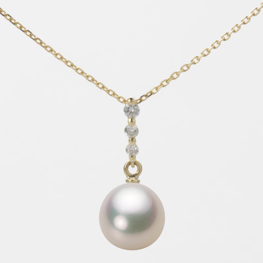 8.5mm アコヤ真珠ペンダント （シャンパンホワイト）