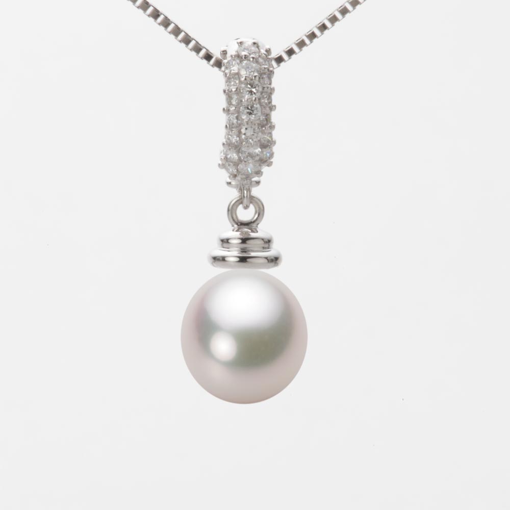 8.5mm アコヤ真珠ペンダント （ホワイトピンク・マリン）