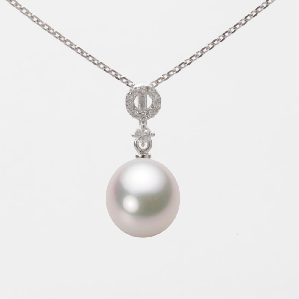 8.5mm アコヤ真珠ペンダント （ホワイトピンク・マリン）