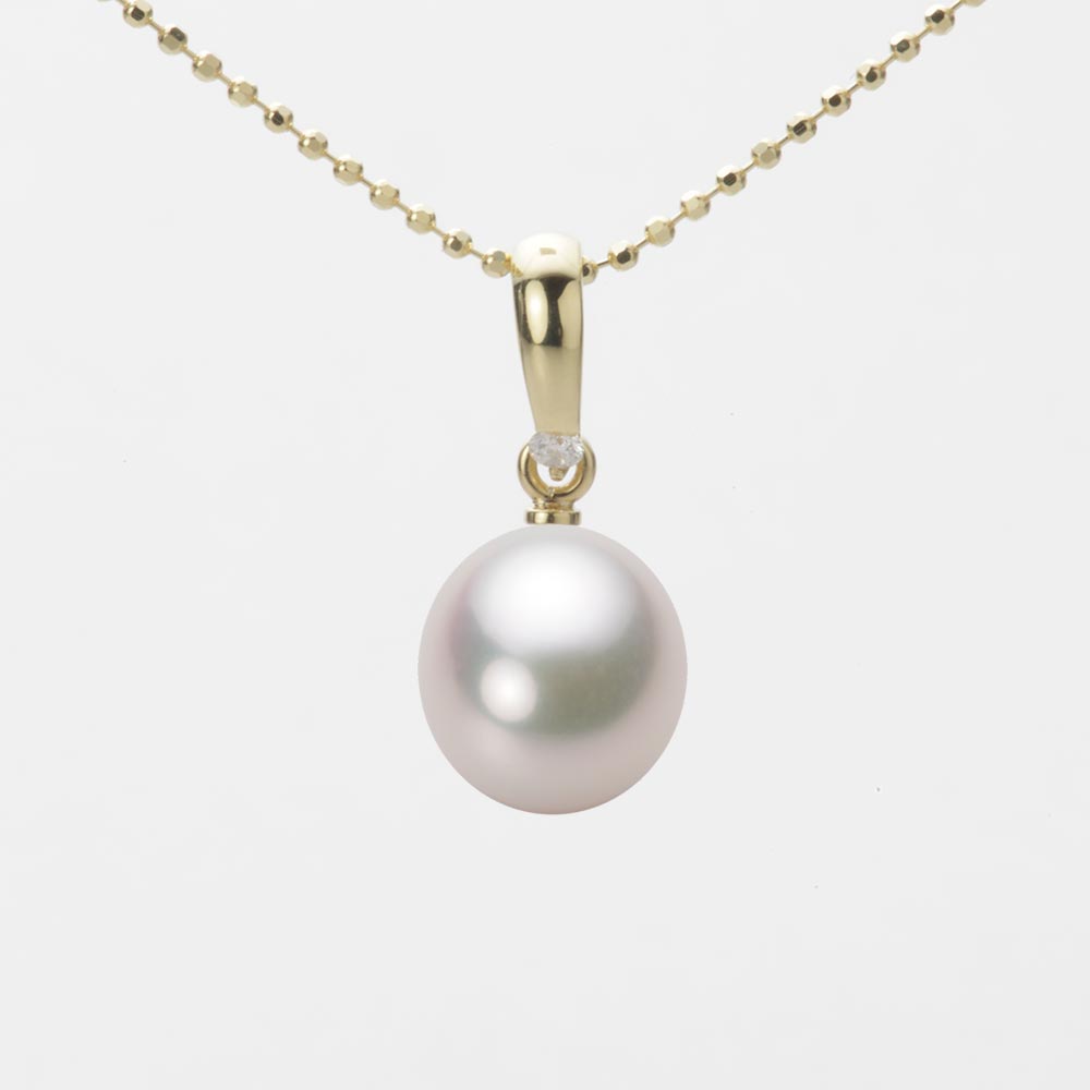 8.5mm アコヤ真珠ペンダント （ホワイトピンク・マリン）