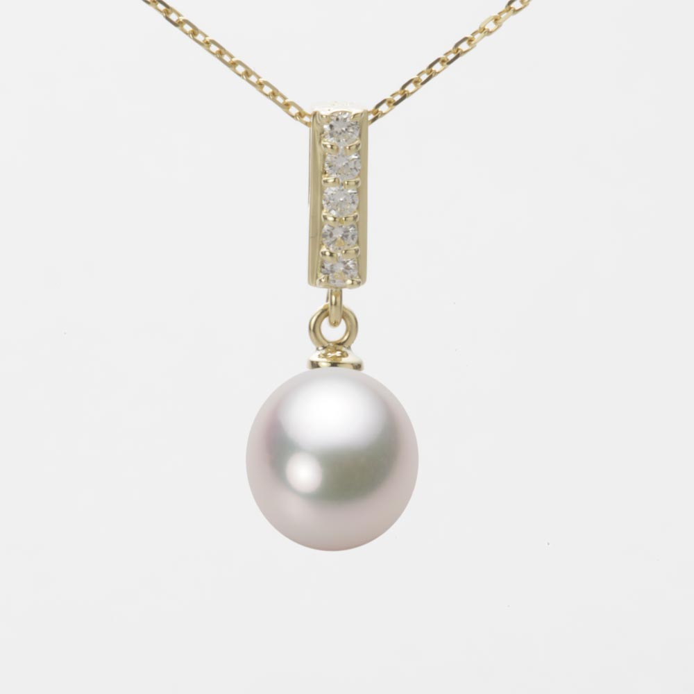 8.5mm アコヤ真珠ペンダント （ホワイトピンク・マリン）