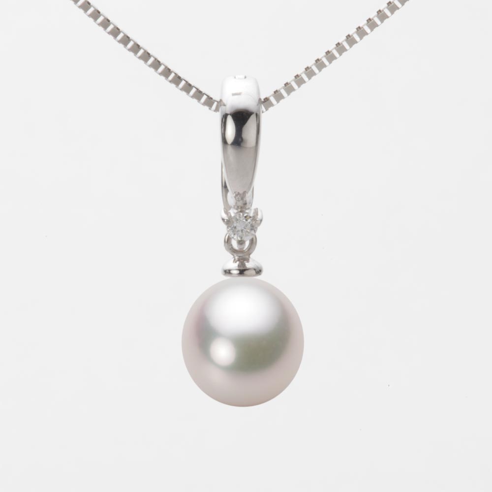 8.5mm アコヤ真珠ペンダント （ホワイトピンク・マリン）