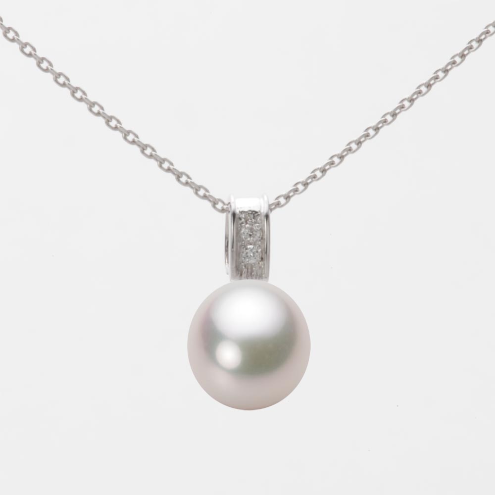 8.5mm アコヤ真珠ペンダント （ホワイトピンク・マリン）